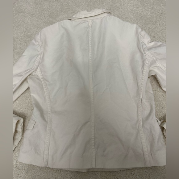 Prada vintage white jean jacket with collar size 46 - Picture 11 of 13